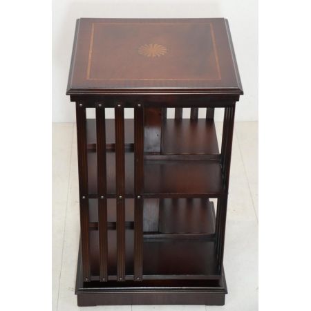 Handgefertigtes Mahagoni Revolving Bookcase "Smethwick" mit feiner Intarsie