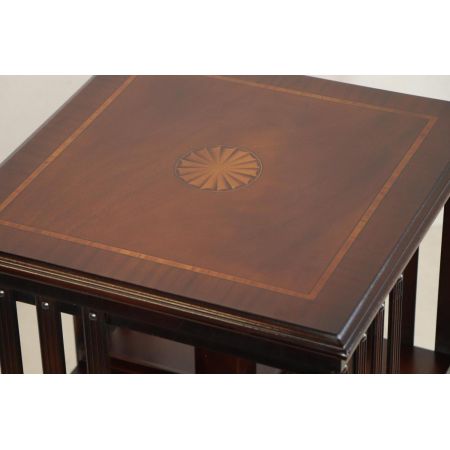 Handgefertigtes Mahagoni Revolving Bookcase "Smethwick" mit feiner Intarsie