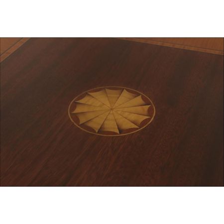 Handgefertigtes Revolving Bookcase mit maritimer Intarsie, in Mahagoni