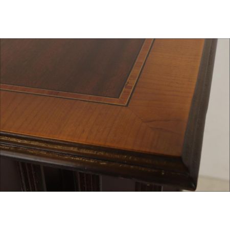 Handgefertigtes Revolving Bookcase mit maritimer Intarsie, in Mahagoni