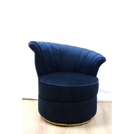 Französischer klassischer Retro Sessel Samt Retrosessel