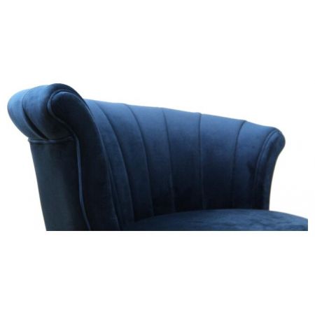 Französischer klassischer Retro Sessel Samt Retrosessel