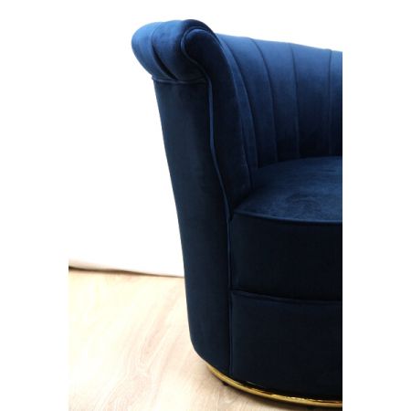 Französischer klassischer Retro Sessel Samt Retrosessel