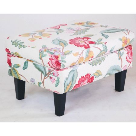 Englischer Hocker mit Blumenmuster