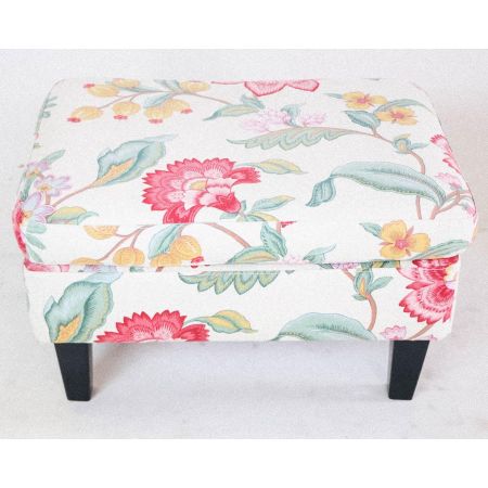 Englischer Hocker mit Blumenmuster