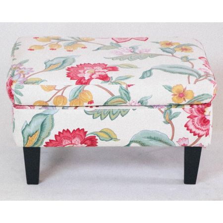 Englischer Hocker mit Blumenmuster