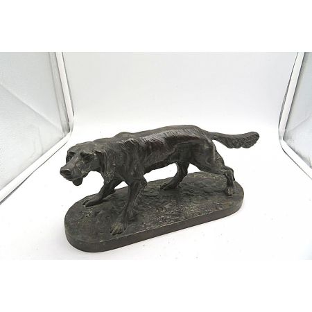 Hunde Figur Bronze, Retriever Statue