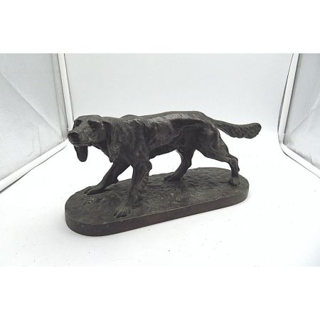 Hunde Figur Bronze, Retriever Statue