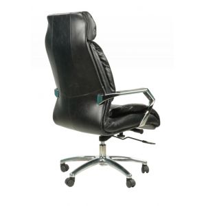 Französischer Art déco Stil Drehstuhl "Fauteuil de Direction" in Schwarz