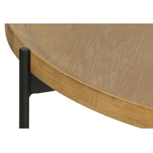 Runde Sofatisch aus massivem Holz