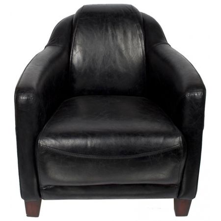 Original französischer Clubsessel Ledersessel Echtleder  "Black Gent" Sofort Lieferbar