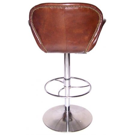 Feiner französischer Leder Echtleder Hocker Retro Barhocker