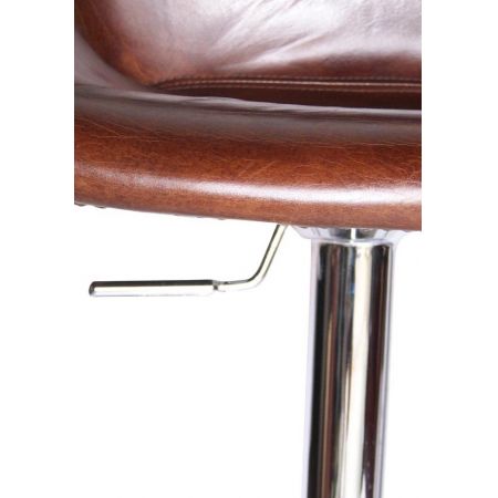 Feiner französischer Leder Echtleder Hocker Retro Barhocker