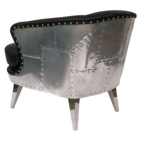 Französischer Ledersessel "Aéro Black III"