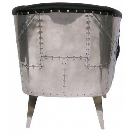 Französischer Ledersessel "Aéro Black III"