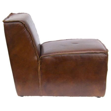 Eleganter französischer Echtleder Sessel Lederstuhl "Nachteule"