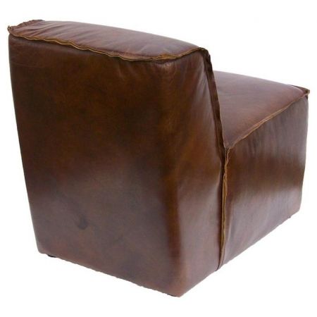 Eleganter französischer Echtleder Sessel Lederstuhl "Nachteule"