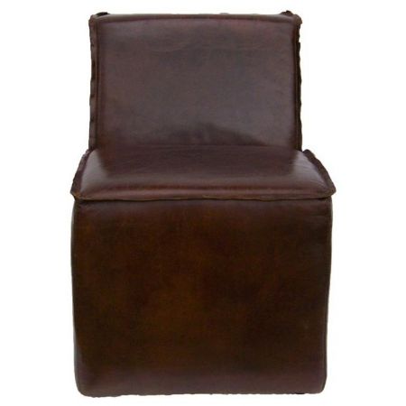 Eleganter französischer Echtleder Sessel Lederstuhl "Nachteule"