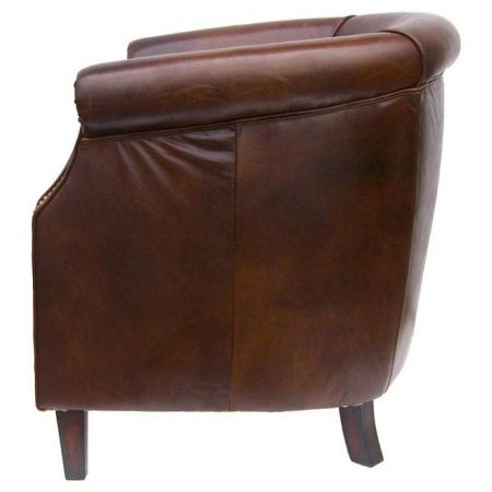Stilvoller französischer Ledersessel Echtleder Vintage "Oxford Club" Sofort Lieferbar