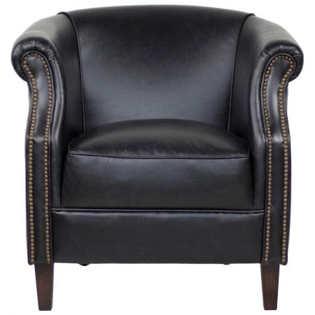 Original französischer Ledersessel Echtleder "Oxford"