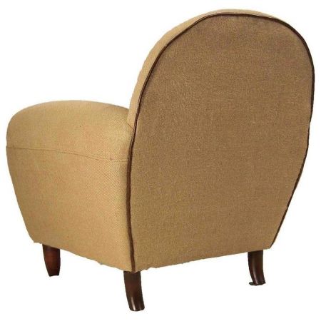 Französischer Clubsessel Leinen Stoff "Thomas"