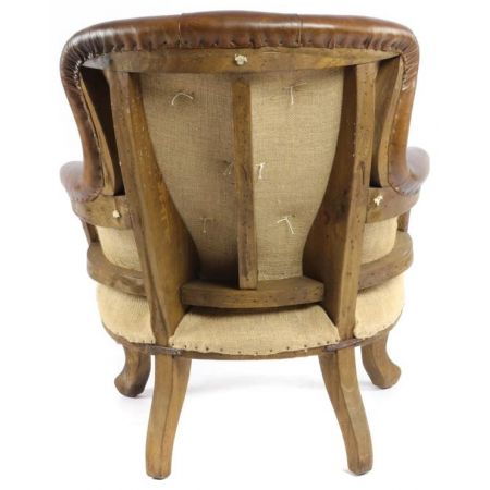 Edler französischer Echtleder Sessel Ledersessel Chesterfield