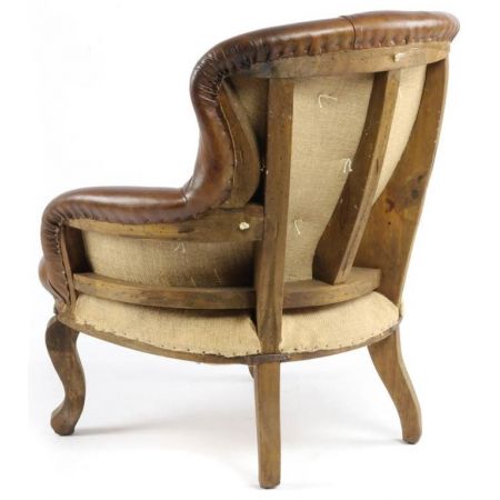 Edler französischer Echtleder Sessel Ledersessel Chesterfield