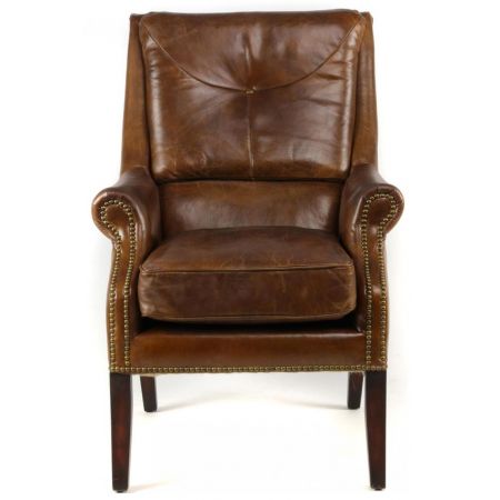 Echtleder Sessel Retro Sessel klassisch französisch