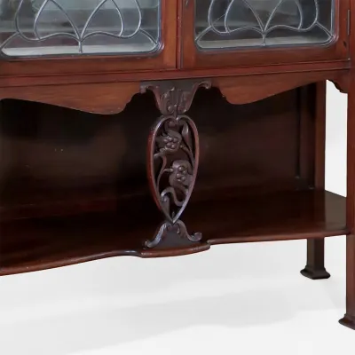 Antike Jugenstil Vitrine