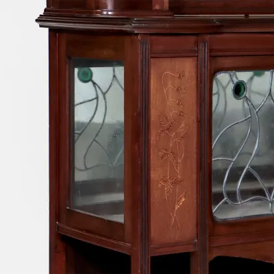 Antike Jugenstil Vitrine