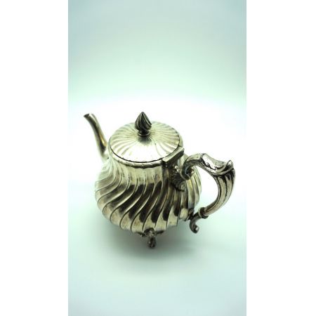 Paar: Versilberte Kaffeekanne und Teekanne England