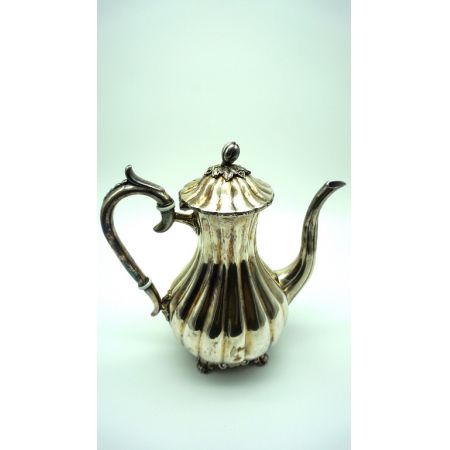 Paar: Versilberte Kaffeekanne und Teekanne England