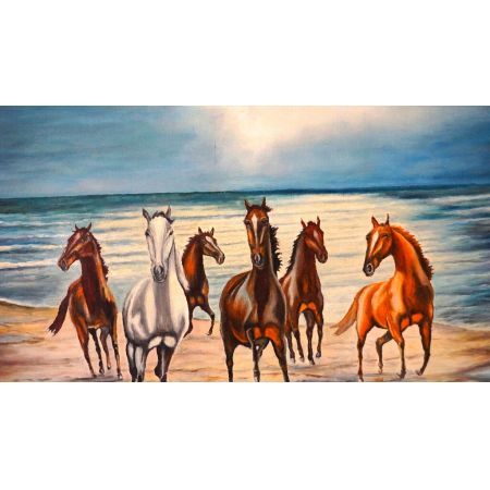 Ölgemälde Pferde am Strand von Sielke 