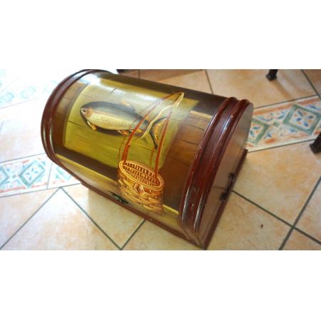 Handbemalte Holzkiste aus England