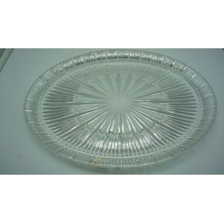 Vintage Tischdekoration Platte mit edlem Glaseinsatz