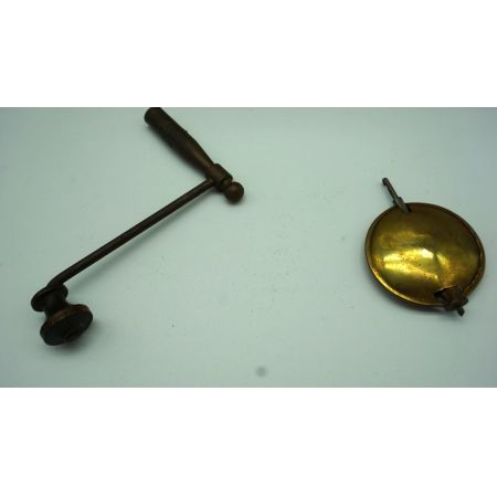 Antike Wanduhr / Bahnhofsuhr, Eiche, französisch