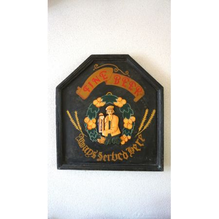 Pubsign Ölgemälde auf Holz "Fine Beer" 