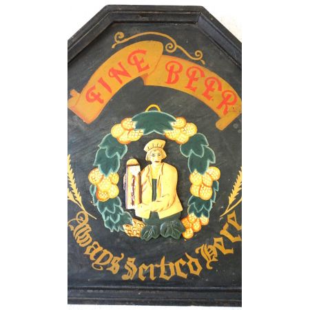 Pubsign Ölgemälde auf Holz "Fine Beer" 