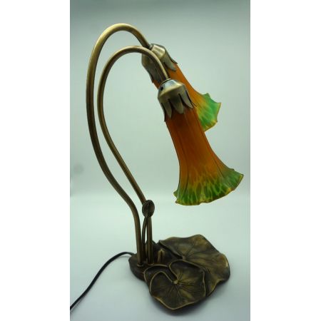 Franz. Vintage Stehlampe "Orange Tulip"