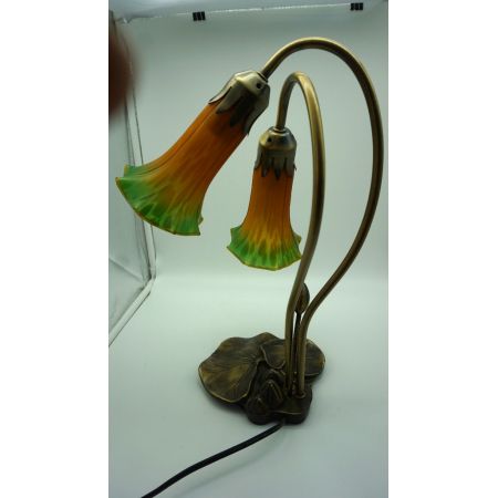 Franz. Vintage Stehlampe "Orange Tulip"