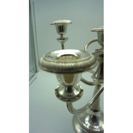 5er Kerzenleuchter, versilbert 