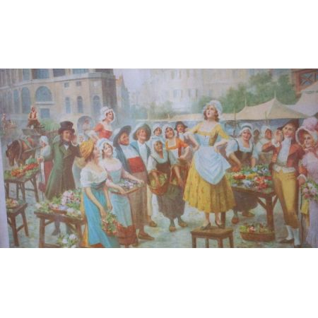 Antiker franz. Druck "La Fille de Madame Angot"