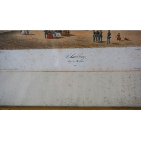 Bild "Vue de Savoie" Lithog Frankreich Chambery  