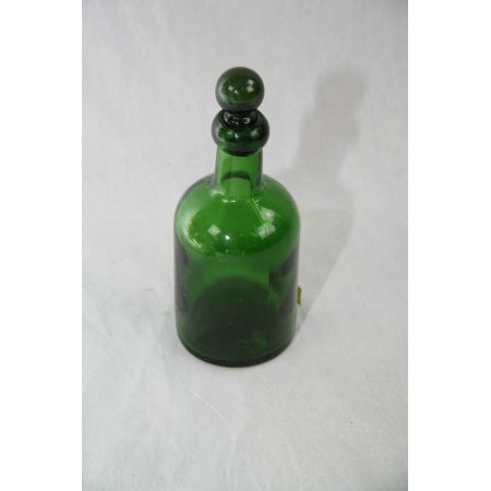 Glasflasche mit Verschluß grün, Victorian 
