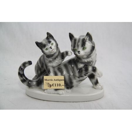 Porzellanfigur Katzen