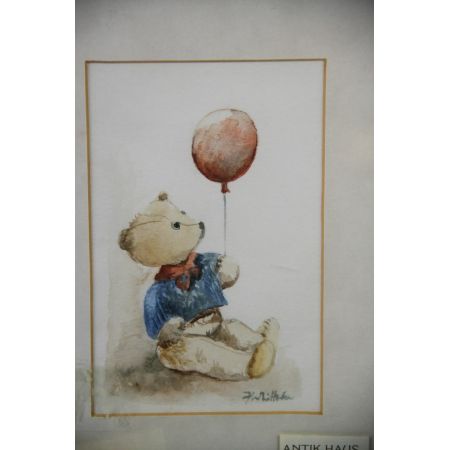 Bild mit Ständer "Teddybär" von Faye Whittaker