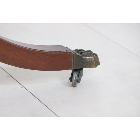 Klassischer D-End Table / Esstisch, Mahagoni, mit feiner Bandintarsie - sofort lieferbar