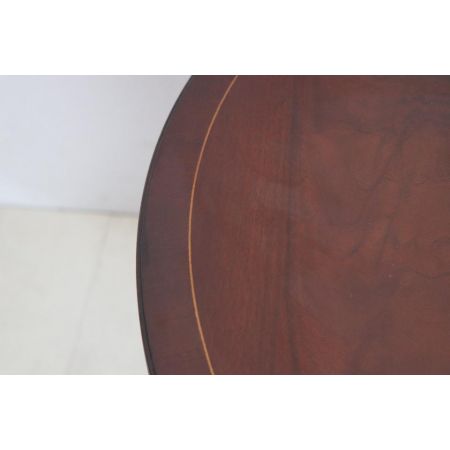 Klassischer D-End Table / Esstisch, Mahagoni, mit feiner Bandintarsie - sofort lieferbar