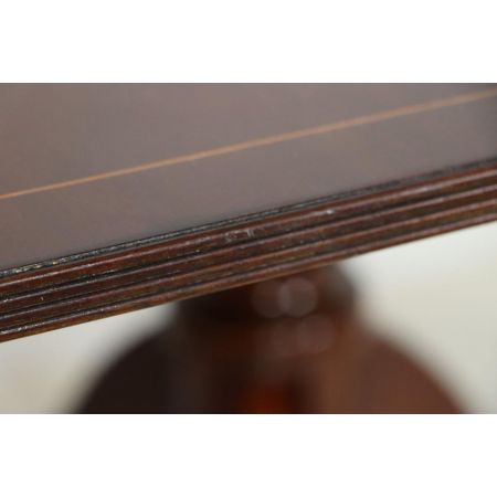 Klassischer D-End Table / Esstisch, Mahagoni, mit feiner Bandintarsie - sofort lieferbar