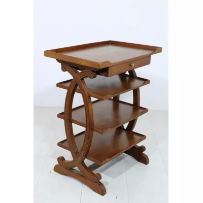Kleine französische Étagère mit Schublade, Mahagoni - außergewöhnliches Design